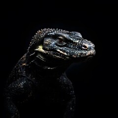 Fototapeta premium beautiful animal in a studio isolated on black wild life