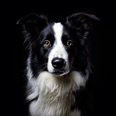 Fototapeta premium beautiful animal in a studio isolated on black wild life