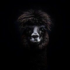 beautiful animal in a studio isolated on black wild life