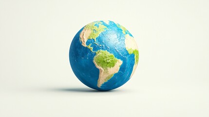 Fototapeta premium Colorful globe on a light background representing Earth.