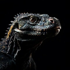 Fototapeta premium beautiful animal in a studio isolated on black wild life