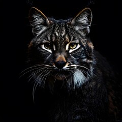 beautiful animal in a studio isolated on black wild life