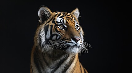Fototapeta premium tiger on a black background