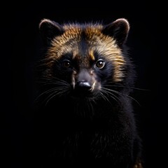 Obraz premium beautiful animal in a studio isolated on black wild life