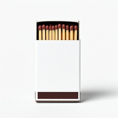Matchbox packaging mockup for branding and product design on white background