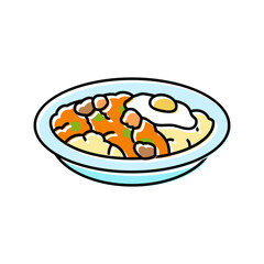 thai basil chicken cuisine color icon vector. thai basil chicken cuisine sign. isolated symbol illustration