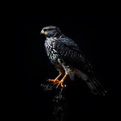 Fototapeta premium beautiful animal in a studio isolated on black wild life