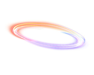 Naklejka premium Luminous glowing circle