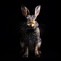 beautiful animal in a studio isolated on black wild life
