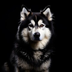 Fototapeta premium beautiful animal in a studio isolated on black wild life