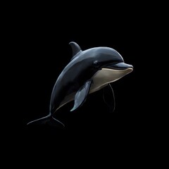 Fototapeta premium beautiful animal in a studio isolated on black wild life