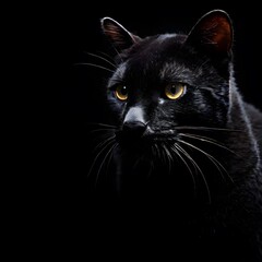 beautiful animal in a studio isolated on black wild life