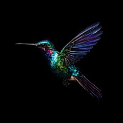 Fototapeta premium beautiful animal in a studio isolated on black wild life