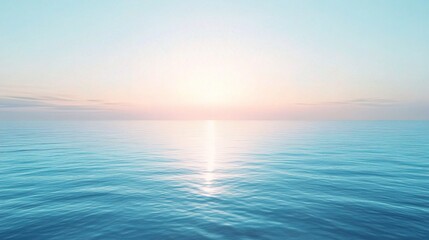 Obraz premium Calming Soft Blue Sky and Ocean Gradient for Relaxation and Peace