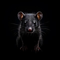 beautiful animal in a studio isolated on black wild life