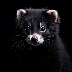 Obraz premium beautiful animal in a studio isolated on black wild life