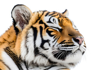 Fototapeta premium Walking tiger isolated on white