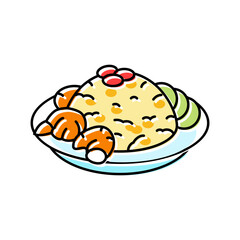 tom kha gai thai cuisine color icon vector. tom kha gai thai cuisine sign. isolated symbol illustration