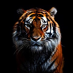 Fototapeta premium beautiful animal in a studio isolated on black wild life