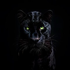 beautiful animal in a studio isolated on black wild life