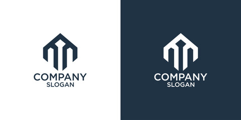 Obraz premium initial letter m abstract monogram logo design vector