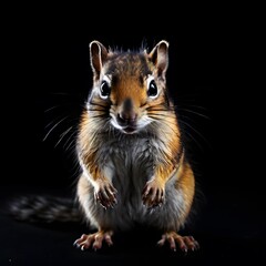 beautiful animal in a studio isolated on black wild life