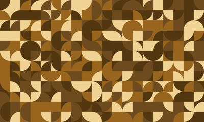 Geometric pattern with minimal shapes and artistic mosaic. Ideal for posters, backgrounds, or seamless textile designs with a trendy and modern feel.