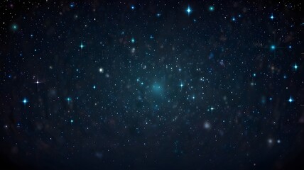Starry space seamless pattern. Galaxy shiny stars fabric print, astronomy science starlight background or night sky wallpaper.