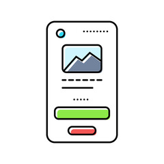 mockup ux ui design color icon vector. mockup ux ui design sign. isolated symbol illustration