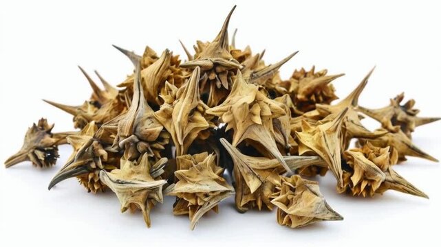 Dried tribulus terrestris. Tribulus terrestris is a plant used in traditional medicine for enhancing athletic performance, increasing libido, reducing inflammation, and supporting heart health.