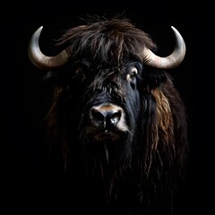 Naklejka premium beautiful animal in a studio isolated on black wild life