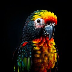 Obraz premium beautiful animal in a studio isolated on black wild life