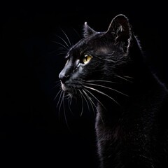 beautiful animal in a studio isolated on black wild life