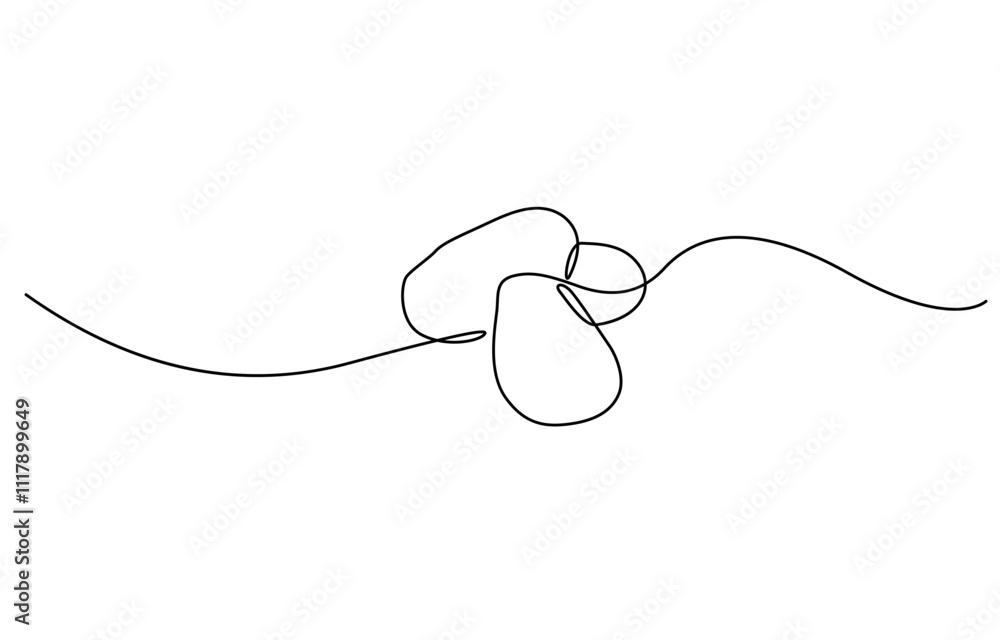 Poster potatoes vector illustration. one continuous line drawing art illustration, one line drawing feature