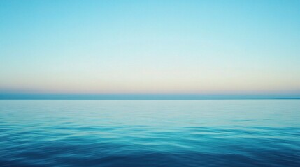 Calming Blue Sky with Soft Gradient over Serene Water Surface