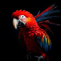 Obraz premium beautiful animal in a studio isolated on black wild life