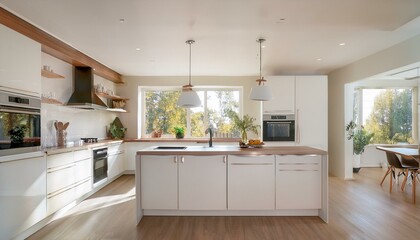 Cozy white kitchen featuring warm lighting and inviting decor for a comfortable cooking space