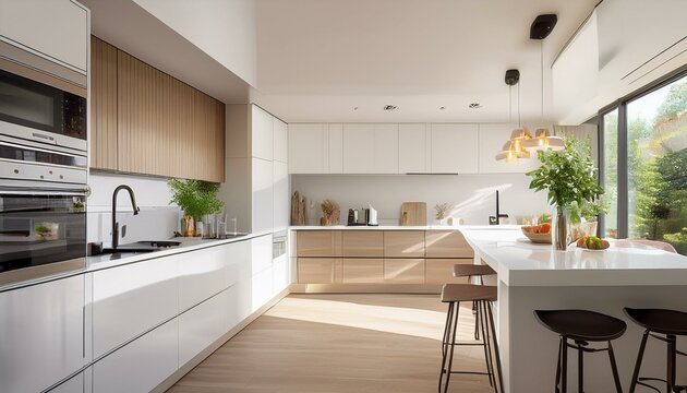 Cozy white and neutral kitchen showcasing stylish decor and functional layout for family gatherings