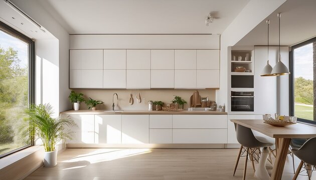 Inviting white and neutral kitchen featuring stylish decor and functional layout for everyday cooking needs