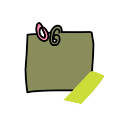 Paper note Hand drawn Vector Illustration