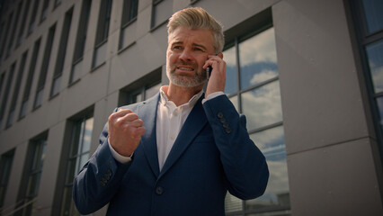 Serious middle aged senior Caucasian business man company CEO consultant employee mature male...