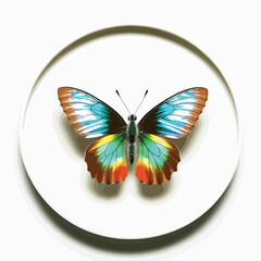 butterfly spread wings and sitting illustration