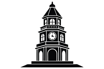 clock tower vector illustration