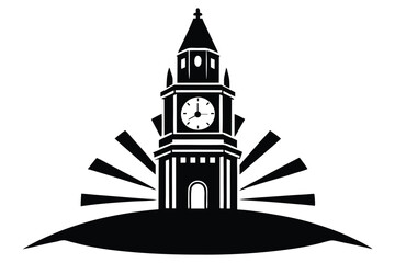 clock tower vector illustration