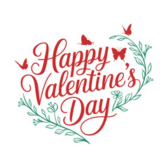 Happy valentine's day typography T-shirt design vector art