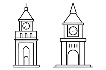 Naklejka premium church tower illustration