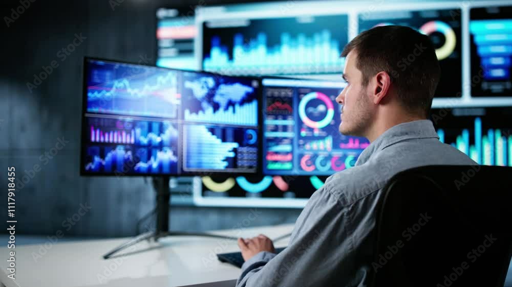 Aufkleber kpi business analytics data dashboard