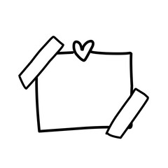 Hand drawn doodle note paper