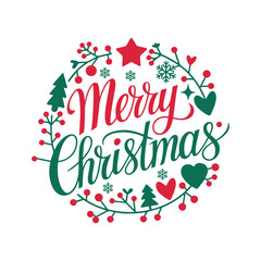 Merry Christmas typography t shirt design vector