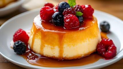 Decadent Custard Delight: A Visually Captivating Dessert